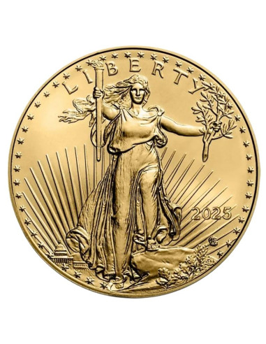 Moneda de Oro American Eagle 1/10 oz 2025 | Oro puro 22 quilates | Inversión accesible USA