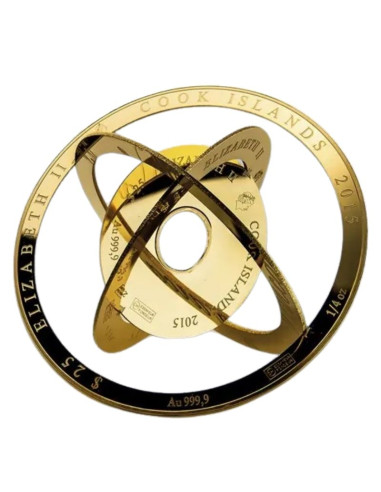 Moneda de Oro Islas Cook 1 oz Armilar 2025 | Oro Puro 999.9 | Valcambi