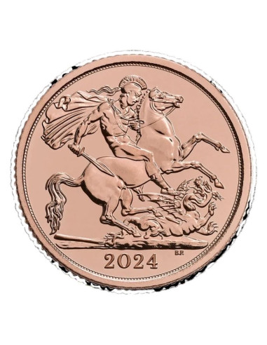 Moneda de Oro Medio Soberano Carlos III 2024 | Royal Mint | Inversión histórica