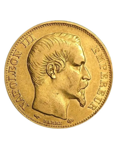 Moneda de Oro 20 Francs Franceses Napoleón III 1853-1860 | Moneda Histórica Francesa