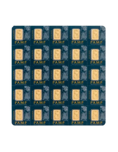 25 x 1g Lingote de Oro | PAMP Multigram