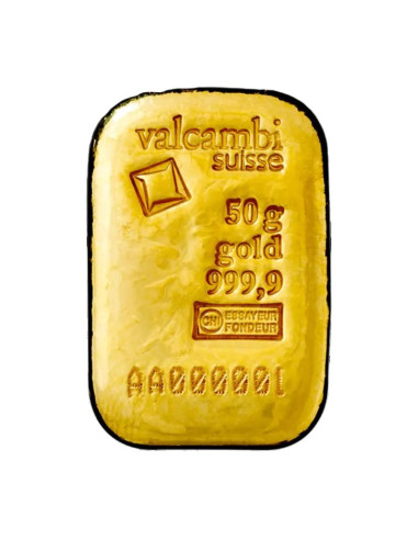 50g Lingote de Oro | Valcambi Fundido
