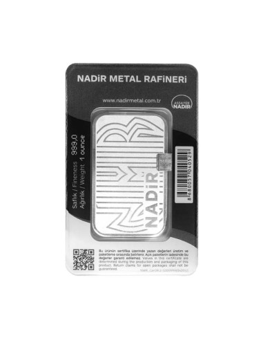 1 oz Lingote de Plata | Nadir | Plata 999