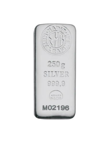 250g Lingote de Plata | Nadir | Plata 999